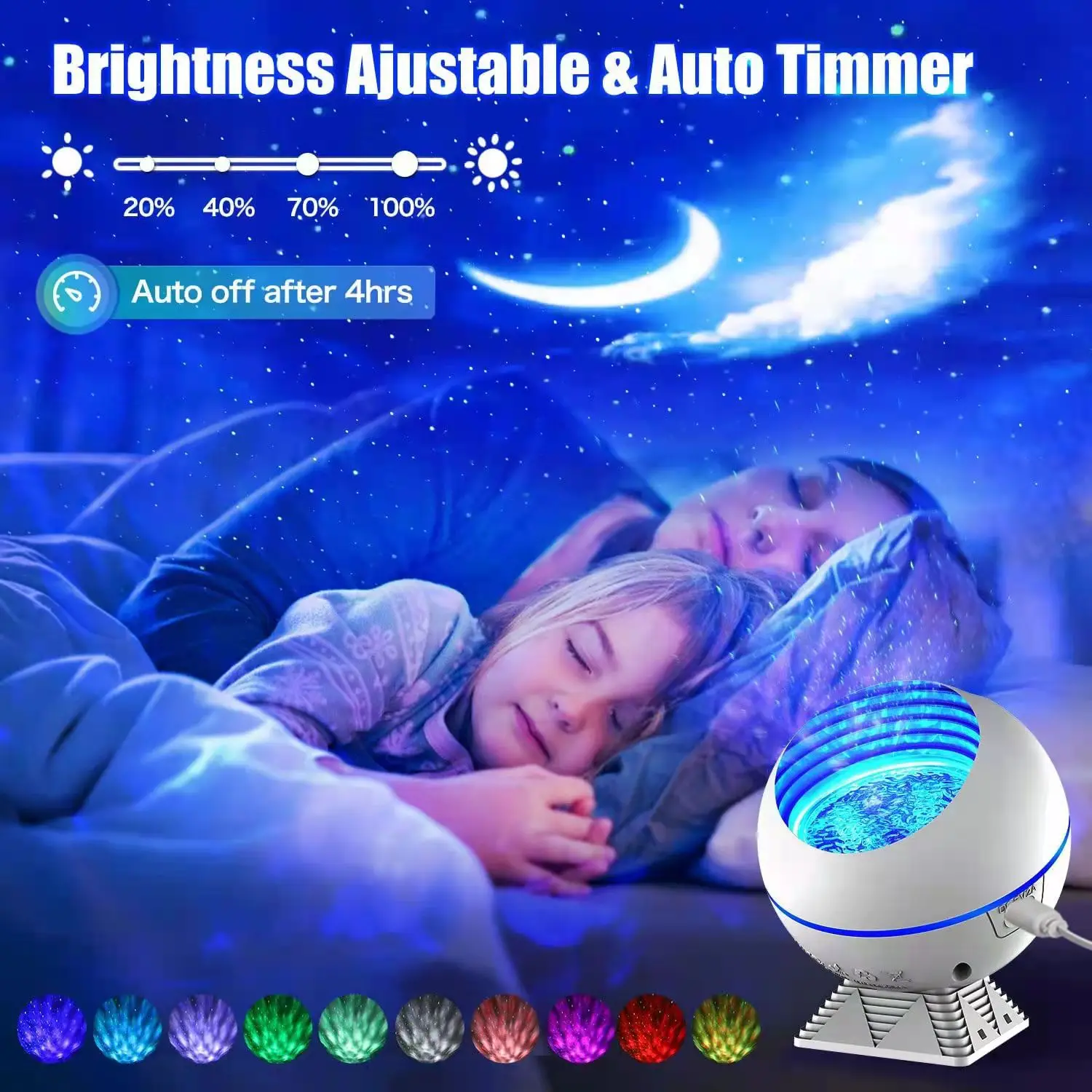 

Bolang starry sky universe projection lamp car home atmosphere starry sky light moon led nightlight night lamp led