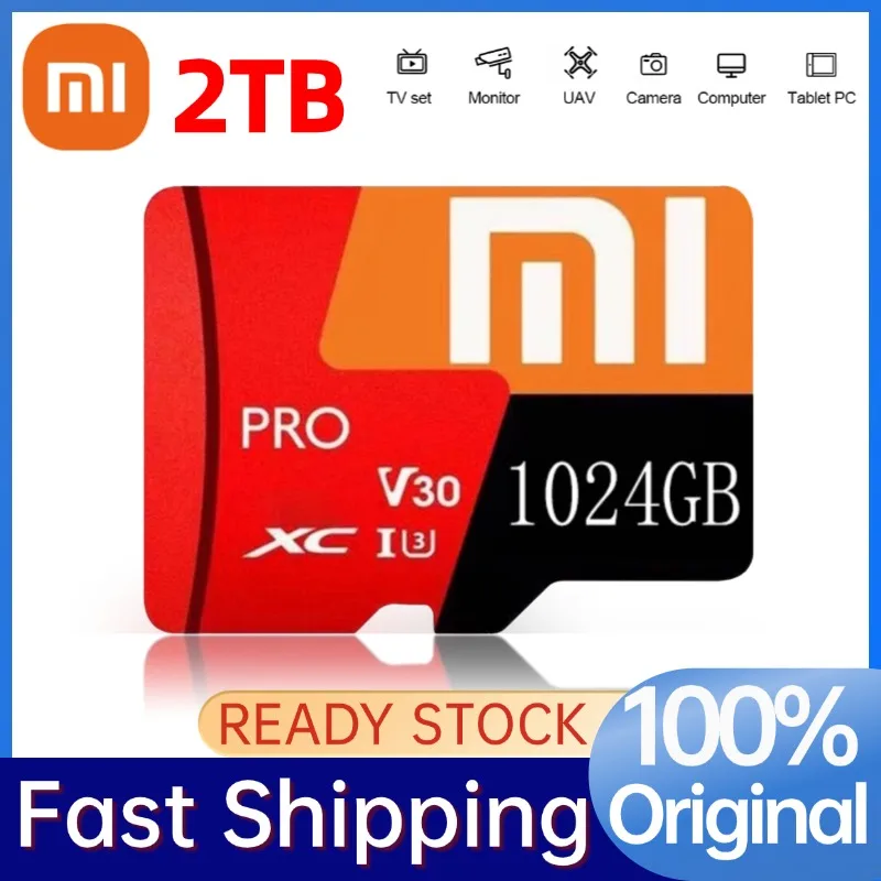 Xiaomi Micro TF SD-карта 2 ТБ 1 512 ГБ Карта памяти Class10 Высокоскоростной 128 Регистратор