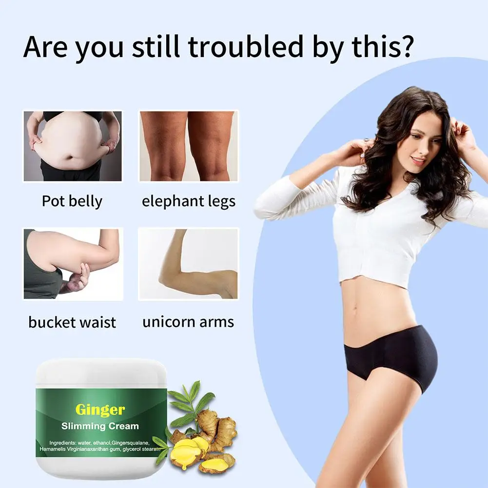 

Ginger Slimming Cream Weight Loss Remove Cellulite Fast Belly Fat Burning Massage Lift For Tighten Firming Shaping Body Car Q8M2