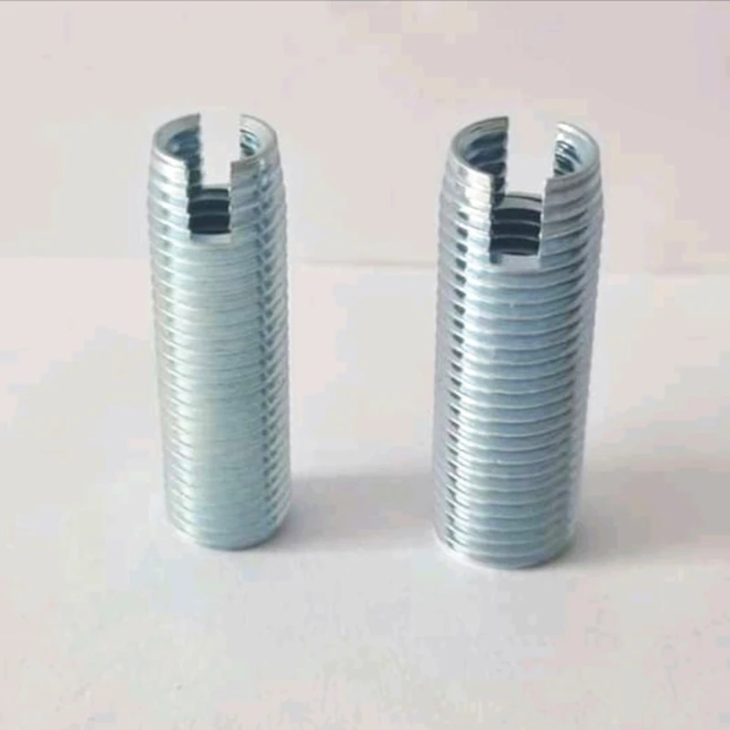 

1000pcs ID M10x1.5 OD M14x1.5 length 40mm Carbon steel Blue zinc galvanized self tapping thread inserts