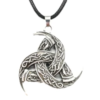 norse god horn of odin knot pendant viking male necklace horned triskelion symbol talisman amulet