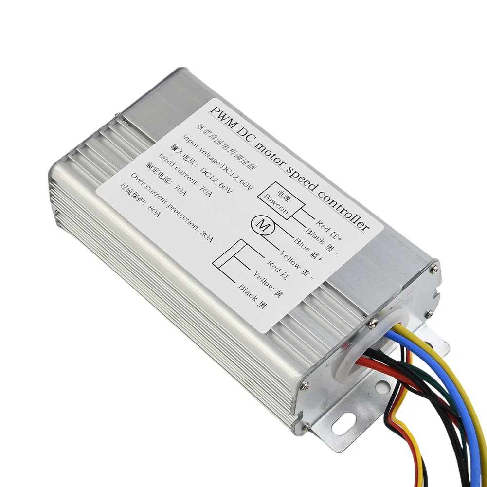 

Модуль контроллера скорости двигателя, Сменный переключатель напряжения 70 А, регулируемый постоянный ток 12 В, 24 В, 36 В, 48 В, промышленный