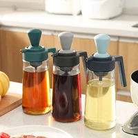 2 in 1 oil bottle with silicone brush for barbecue baking kitchen cooking tool oil container oil dispenser