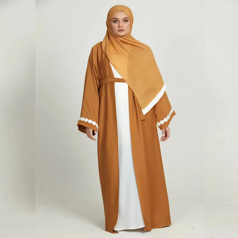 

Wepbel Muslim Cardigan Long Dress Women Abaya Caftan Dubai Jalabiya Cardigan Robe Islamic Clothing Open Cardigan Abaya Kaftan