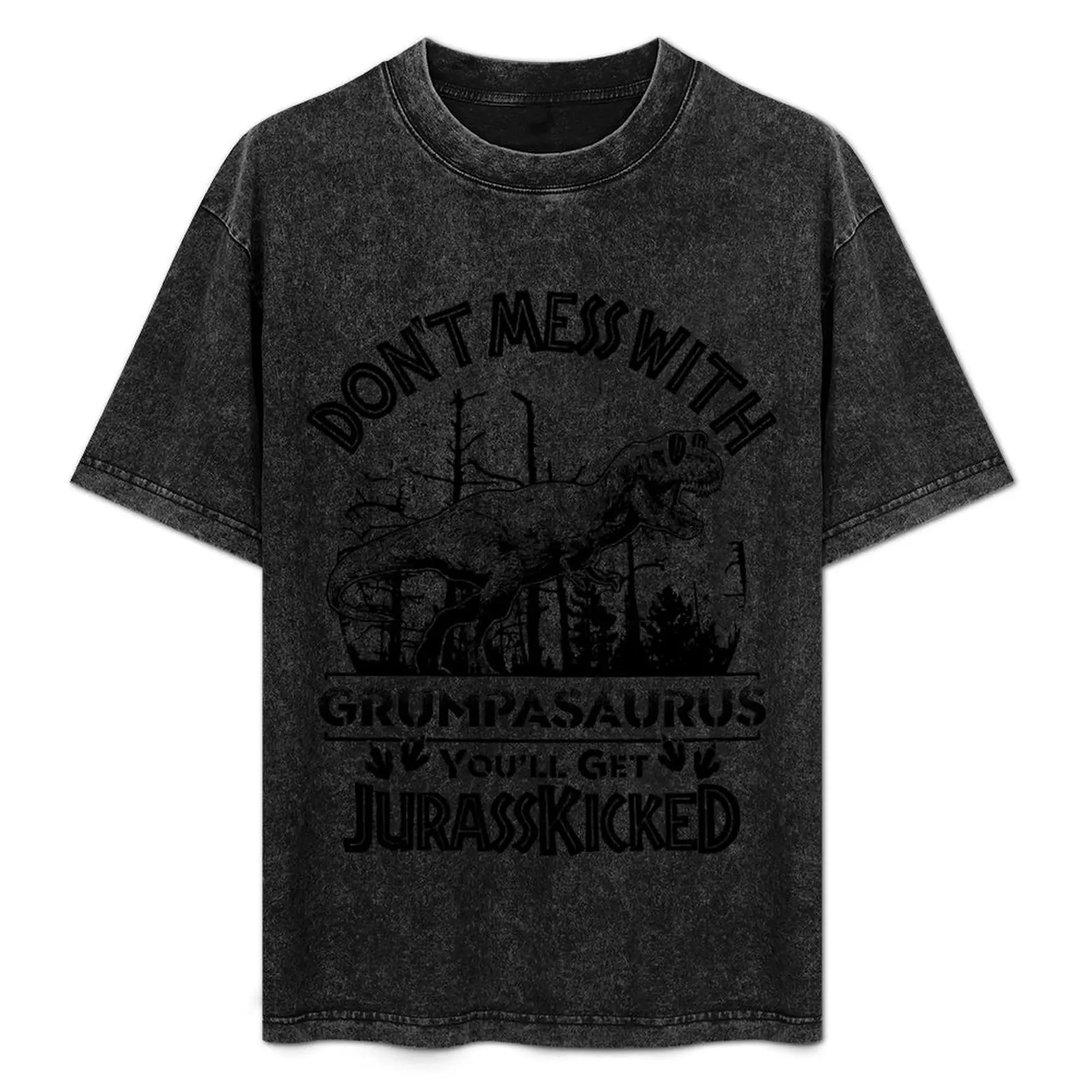 Мужская футболка GrumpaSaurus You Will Get Jurasskicked хлопок