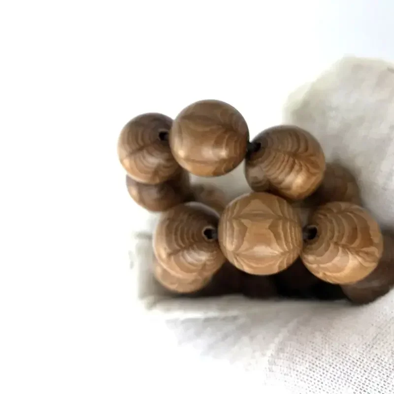 Аутентичные бусины Будды из натурального массива дерева Шесть деревянных ручных