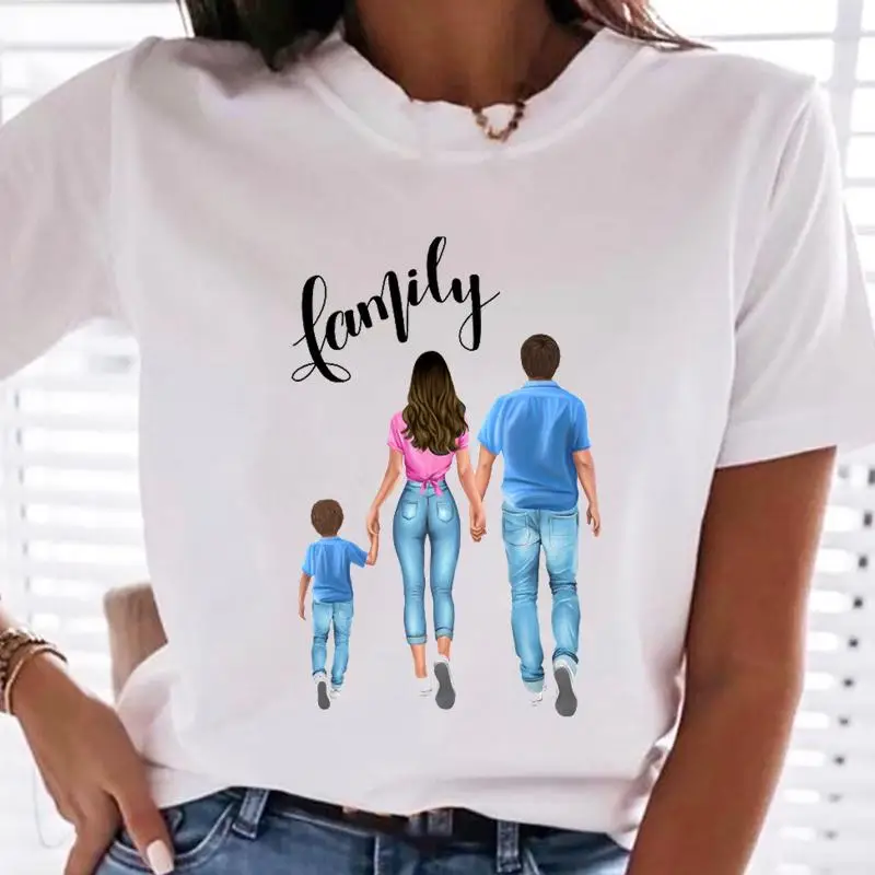 

Women Family Mom Mother Mama T-shirts Female T Tee Cartoon Sweet Love Son 90s Clothes Lady Casual Shirt Graphic Tshirt Top