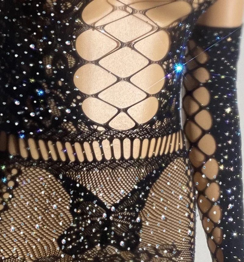 Горячее женское нижнее белье сексуальное Babydoll mujer Catsui diamante блестящие кристаллы