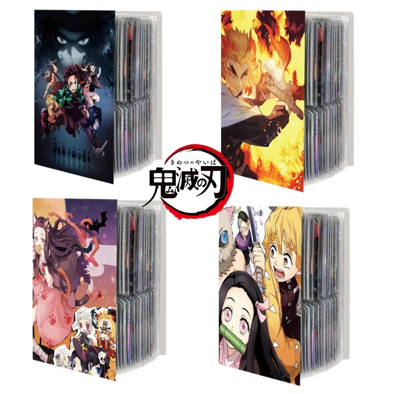 Demon Slayer 240 шт. карточный альбом книга Tanjirou аниме-фигурка Nezuko Muzan коллекция зажим