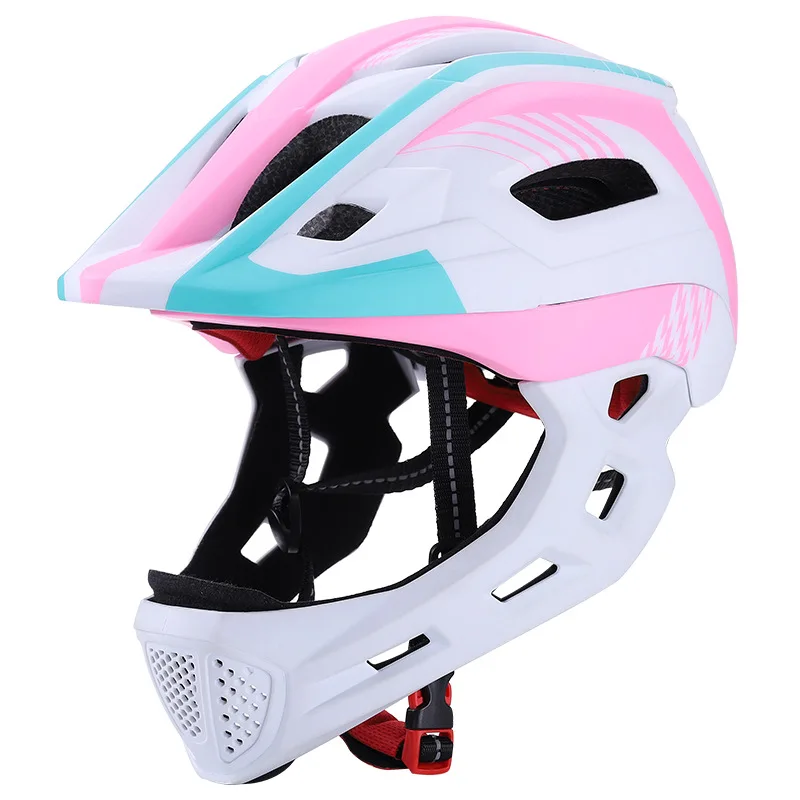 Children's Balance Bike Helmet Sliding Bike Helmet Detachable Chin Children's Full Helmet Riding Equipment