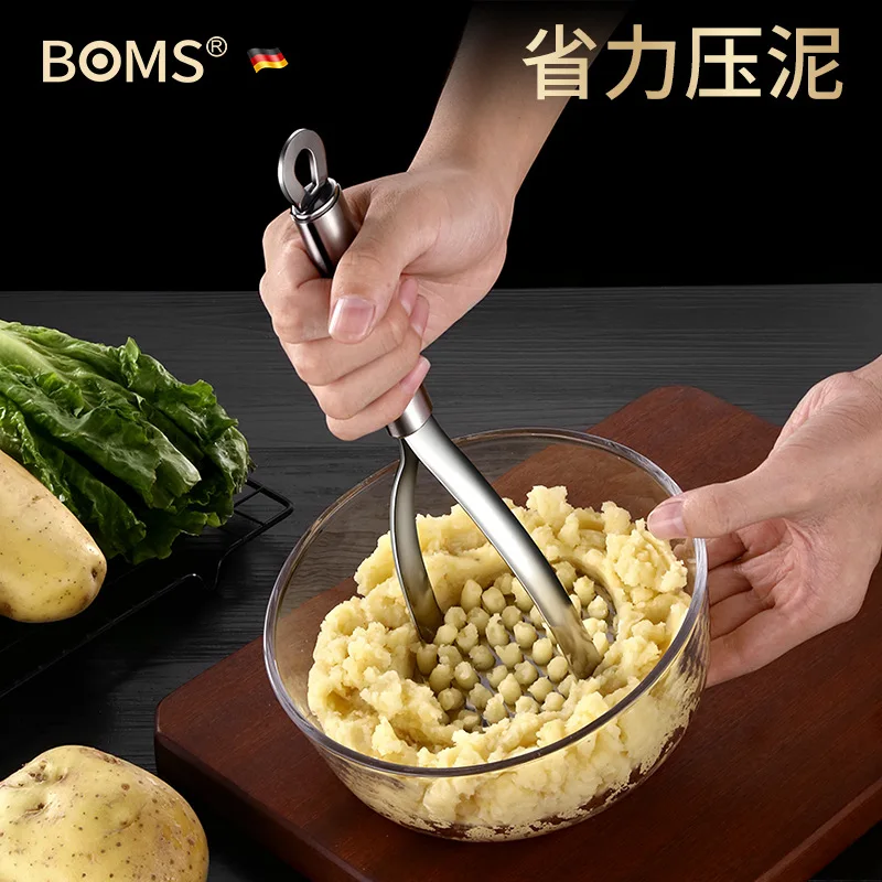 

304 Stainless Steel Potato Masher Manual Multi-Function Household Baby Complementary Food Fruit Juice Masher