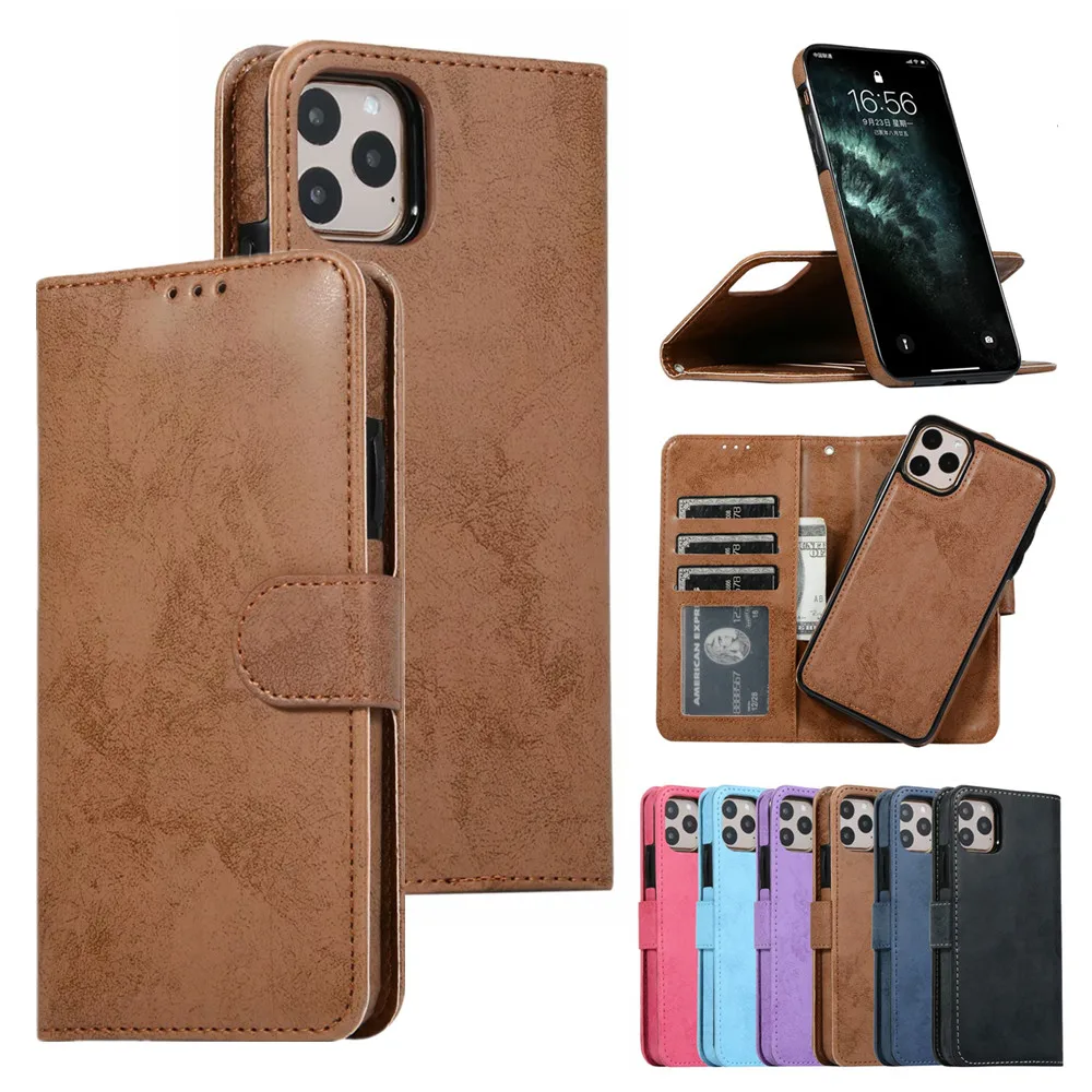 

Luxury Case for iPhone 13 12 Mini 11 Pro X XS Max 6 6s 7 8 Plus SE 2020 XR Leather Wallet Phone Bags Cards Flip Cover