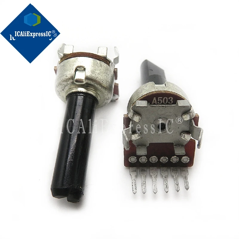 1 шт./лот RK1212G вертикальный потенциометр двойного громкости B503 B50K/Richis белый корпус