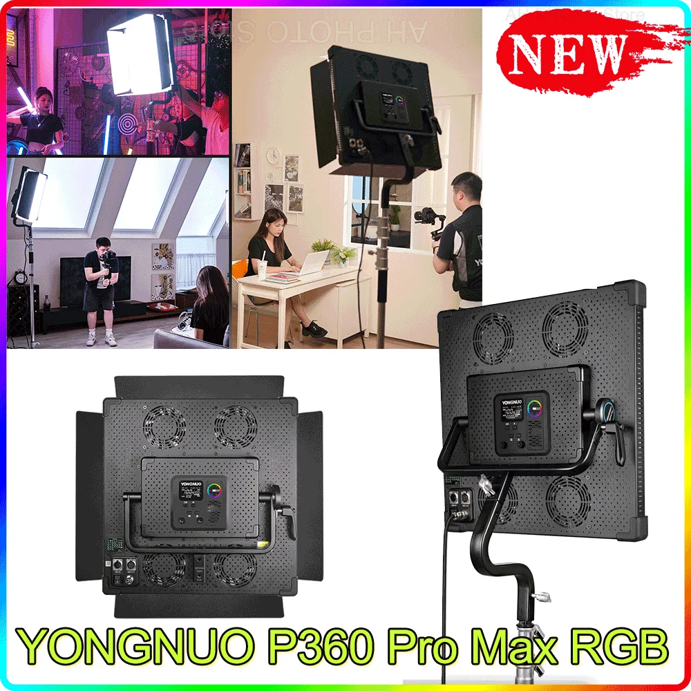 

YONGNUO P360 Pro Max RGB LED 360W Light Panel Professinal Vedio Photography Continuous Lights 2000K-10000K DMX Remote Control