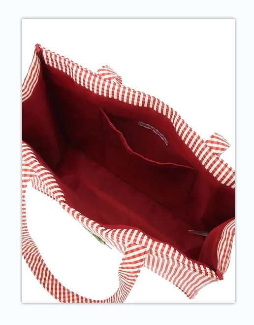 Женская сумка-тоут с бантом и вишней цвет в ассортименте