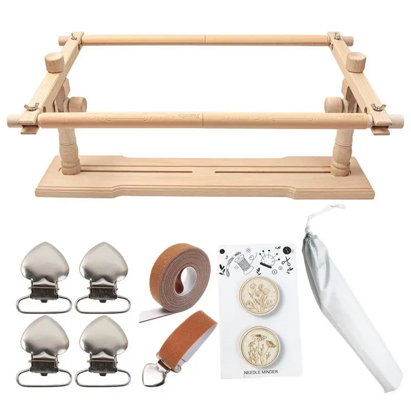 

Embroidery Stand Wood Adjustable Rotated Embroidery Hoop Stand With Embroidery Hoops Hands Free Embroidery Frame Stand For Arts