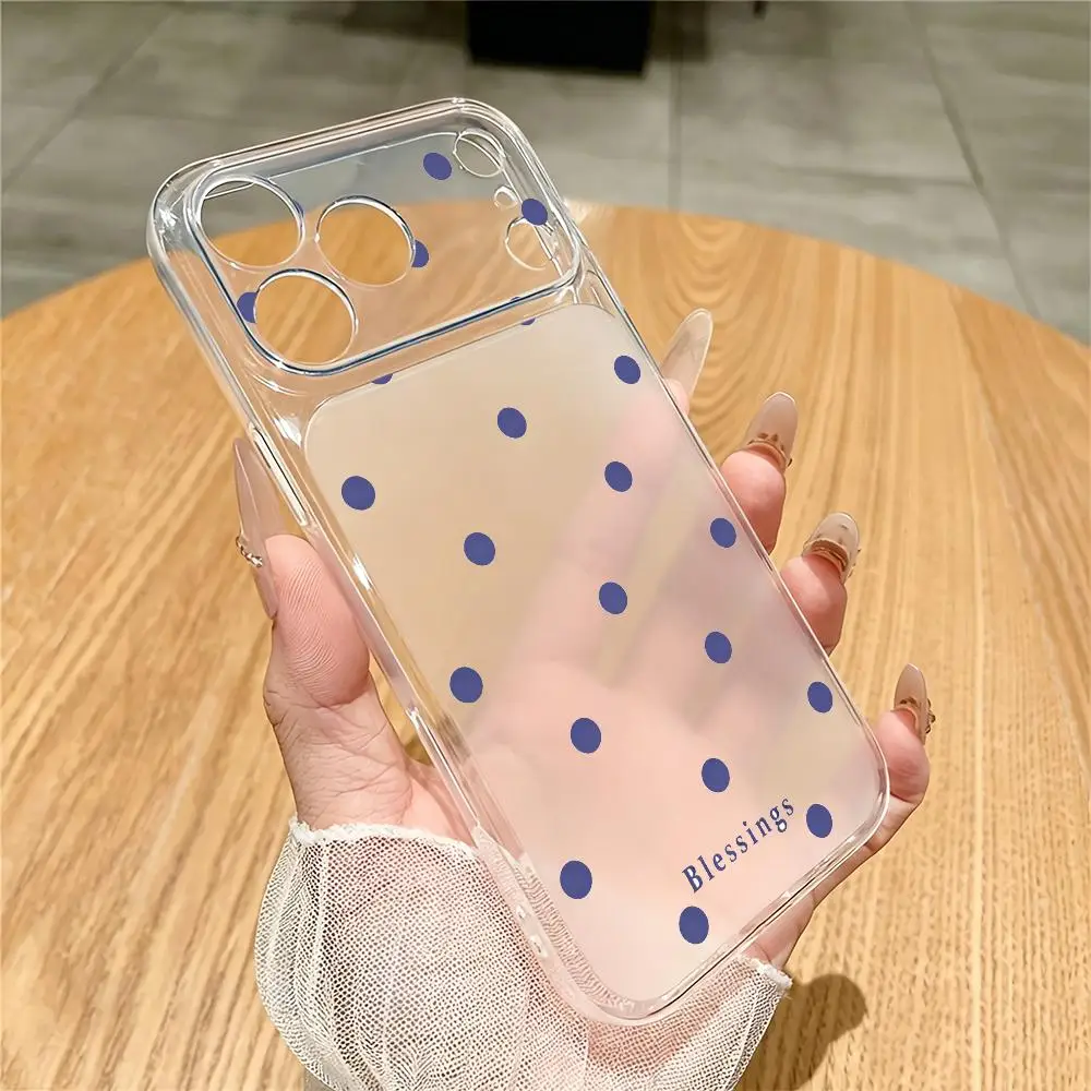 Фото Прозрачный чехол с простым волнообразным узором, подходящий для iPhone 17, 16, 15, 14, 13, 12, 11 Pro/Max/Plus, противоударный и устойчивый к падениям. №1