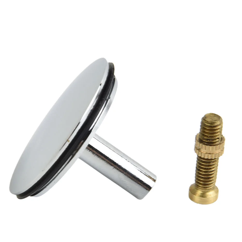 

1PCS Bathtub Chock Plug Water Stopper Bathtub Chock Plug Chrome Plated Pure Copper 43mm Adjustable Bathroom Washing Basin