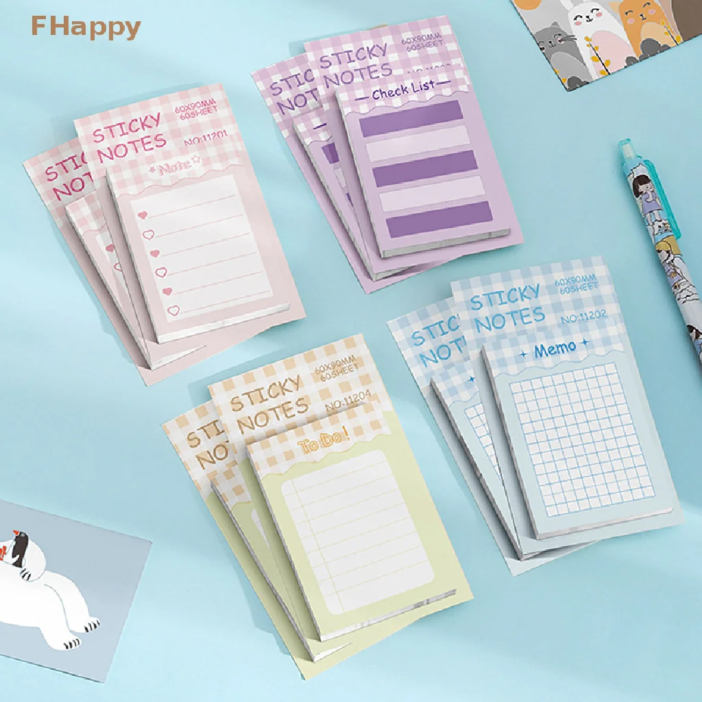 

60 pages/set Grid Lines Korean INS Memo Pad Sticky Notes To Do List Planner Sticker School Office Decoration Notepad Stationery