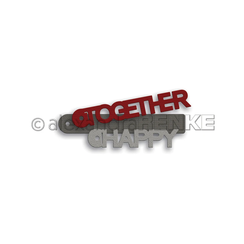 

2022 New Happy Together Label Cutting Dies Diy Craft Wax Paper Scrapbooking Greeting Cards Album Diary Decoration Embossing Mold