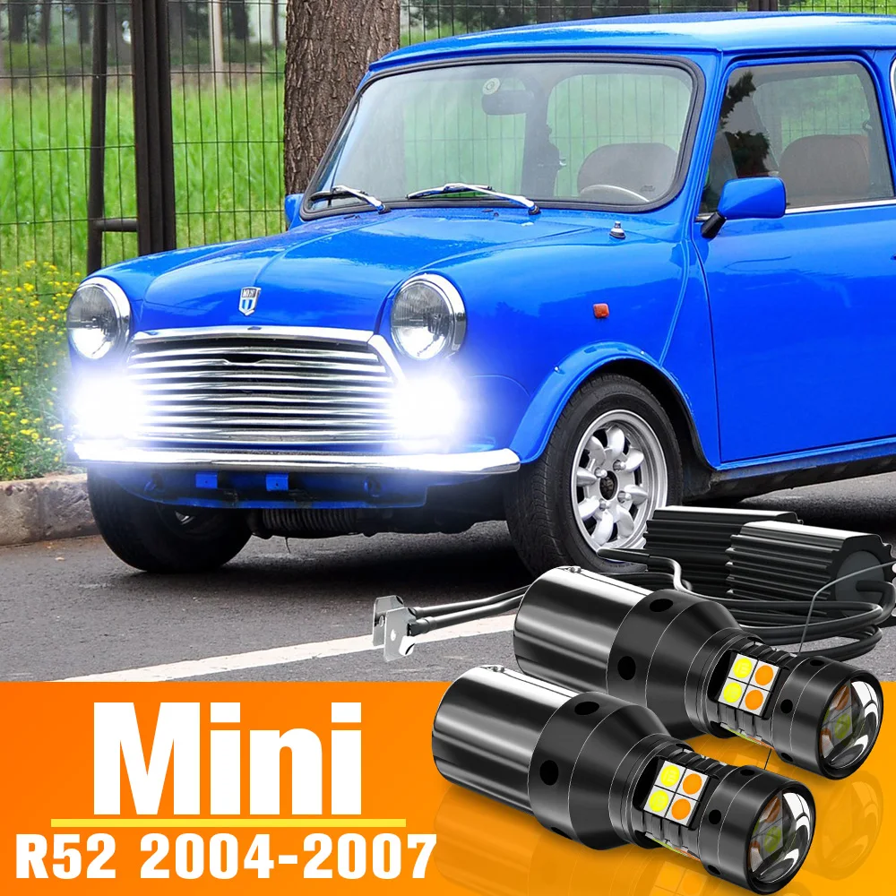 

2pcs Dual Mode LED Turn Signal+Daytime Running Light DRL Accessories For Mini Convertible R52 2004-2007 2005 2006