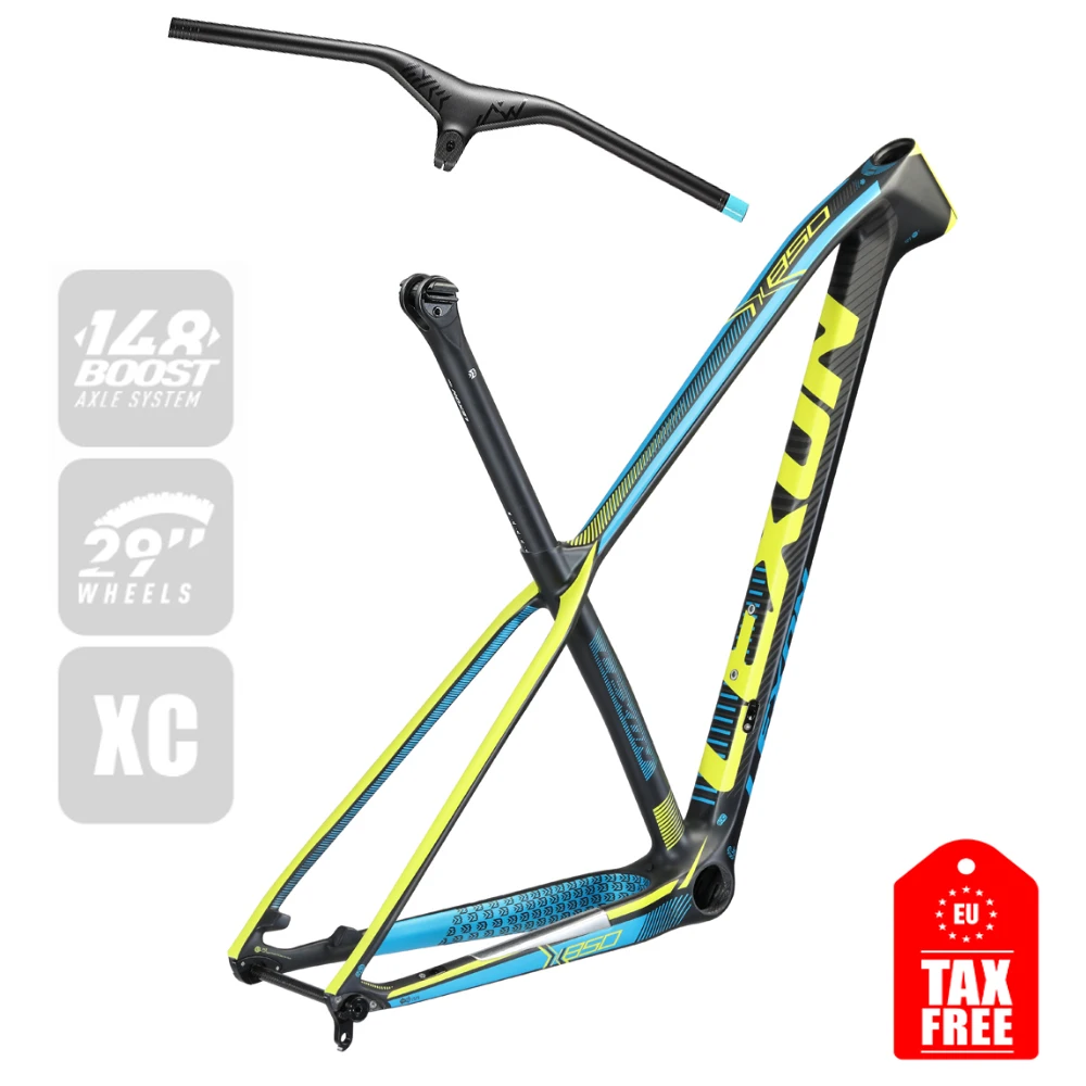 

Lexon XC850 Carbon Frame 29er Boost Mountain Bike Frame 148*12mm Thru Axle MTB Frame 15/17/19inch Bicycle Product Accessories