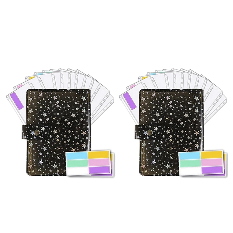 

2х Star A6 Binder Sleeve, для составления бюджета, Binder карманные деньги, конверт кошелек, Бюджетный блокнот