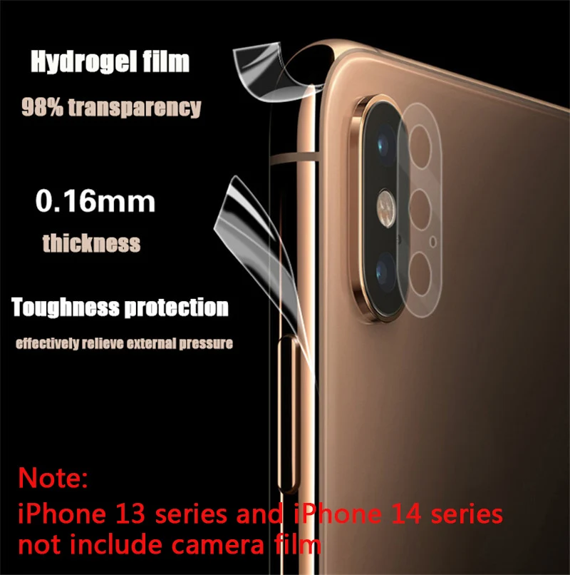 For iPhone 14 Mobile Phone Side Film Clear Transparent Protective Film Ultra-Thin TPU Hydrogel Rim Film For iphone13 Promax Xs