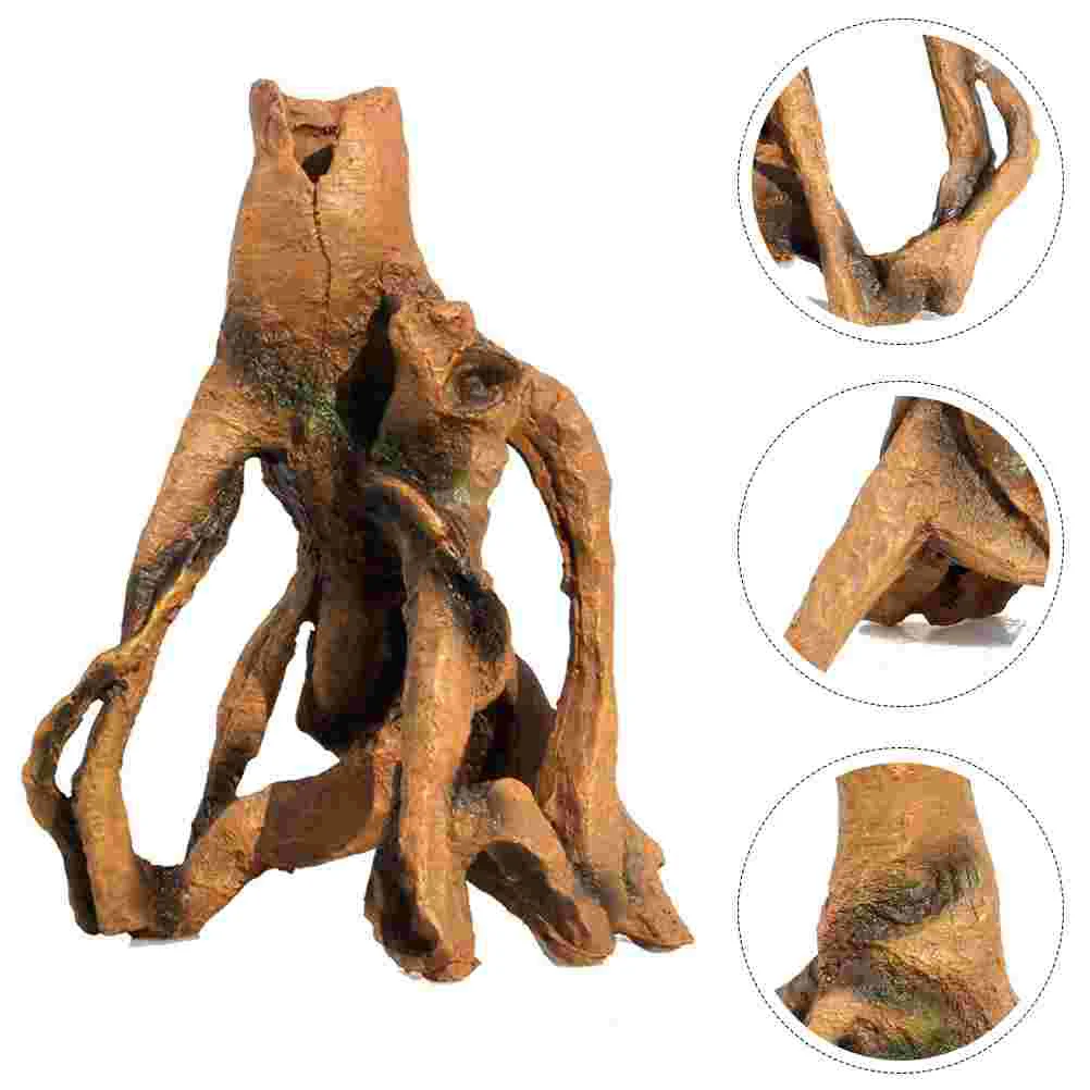 

1Pc Fish Tank Decor Resin Stump Aquarium Adornment Underwater Resin Craft for Aquarium Backyard Home Fish Tank