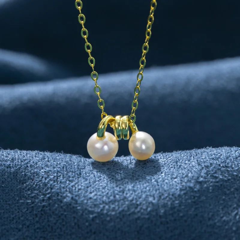 Red Bridge Pearl S925 Серебро Натуральный водный жемчуг Весенняя серия Ожерелье с