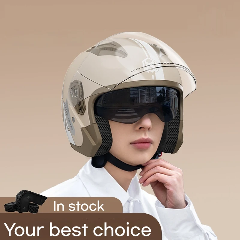 AXK шлем электрический мотоциклетный с электрической батареей полушлем зимний