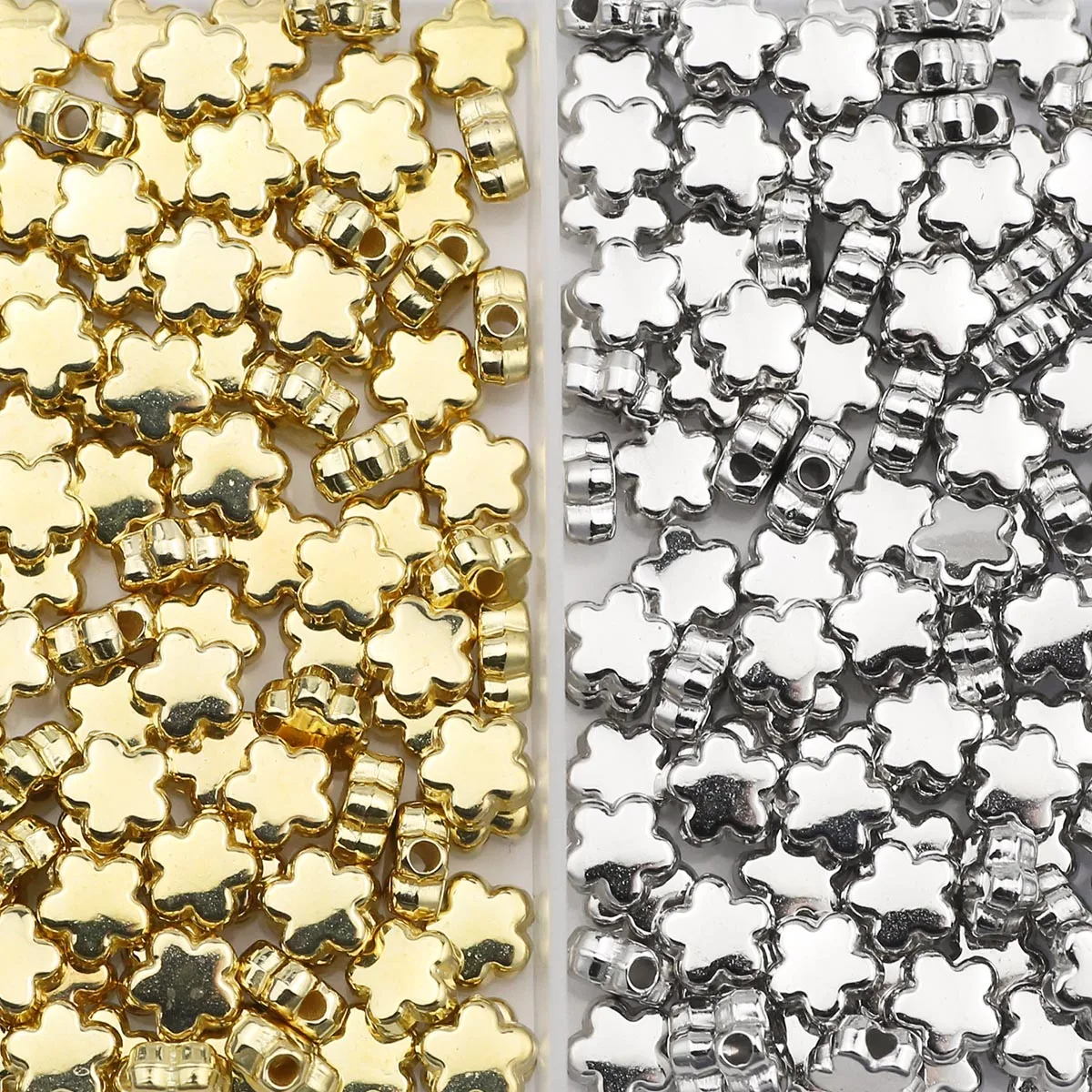 200 Шт. 6 Мм Блестки В Форме Цветка Сливы Золото И Серебро Diy Комплект Для
