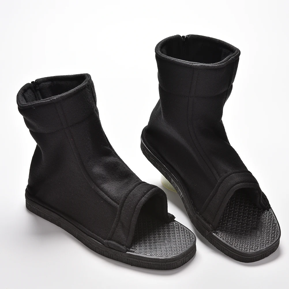 Аниме Наруто Косплей обувь костюм реквизит Akatsuki Nanja Uzumaki Sakura Sasuke черные хлопковые мягкие сандалии фотокакаси обувь