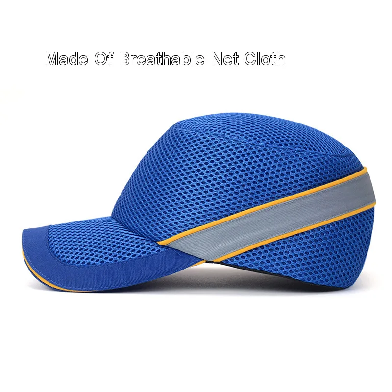 

NEW Work Safety Bump Cap Baseball Hat Style Net Cloth Hi-Viz Anti-collision Hard Hat Helmet Head Protection Repairing