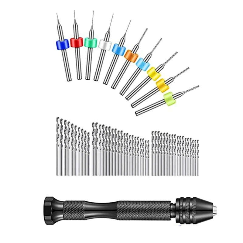 

59Pcs Hand Drill Bits Set,49Pcs Metal Pin Vise Hand Drill Mini Mini Twist Drill Bits And 10Pcs Carbide PCB Rotary Tools