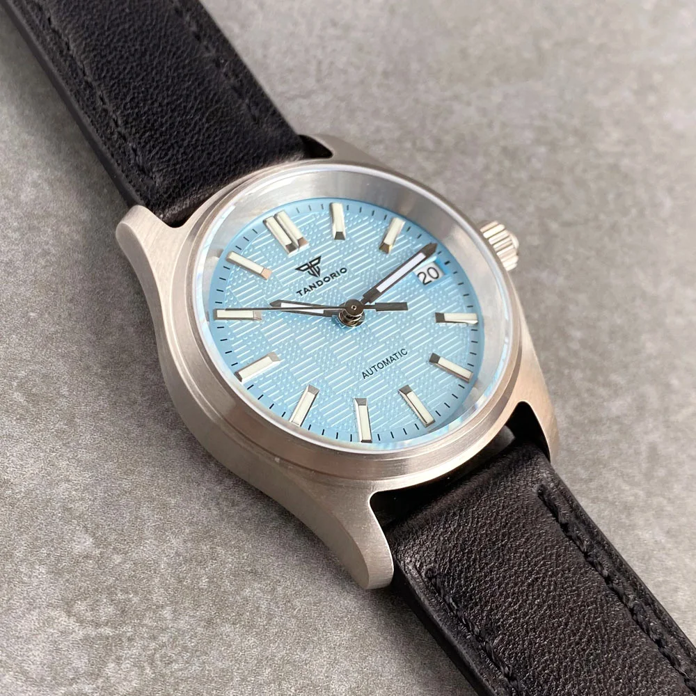 Мужские светящиеся часы тандорио с циферблатом 20 АТМ