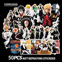 50 sheets of anime bleach stickers a diy mobile phone computer decoration luggage skateboard refrigerator stickers waterproof