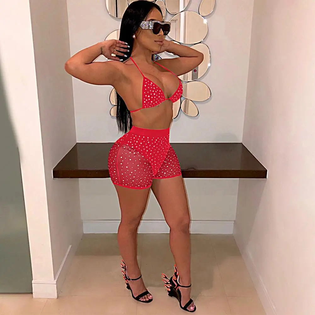 

2Pcs/Set Women Swimwear Wire Free Women Swimsuit Off-shoulder Women Swimsuit