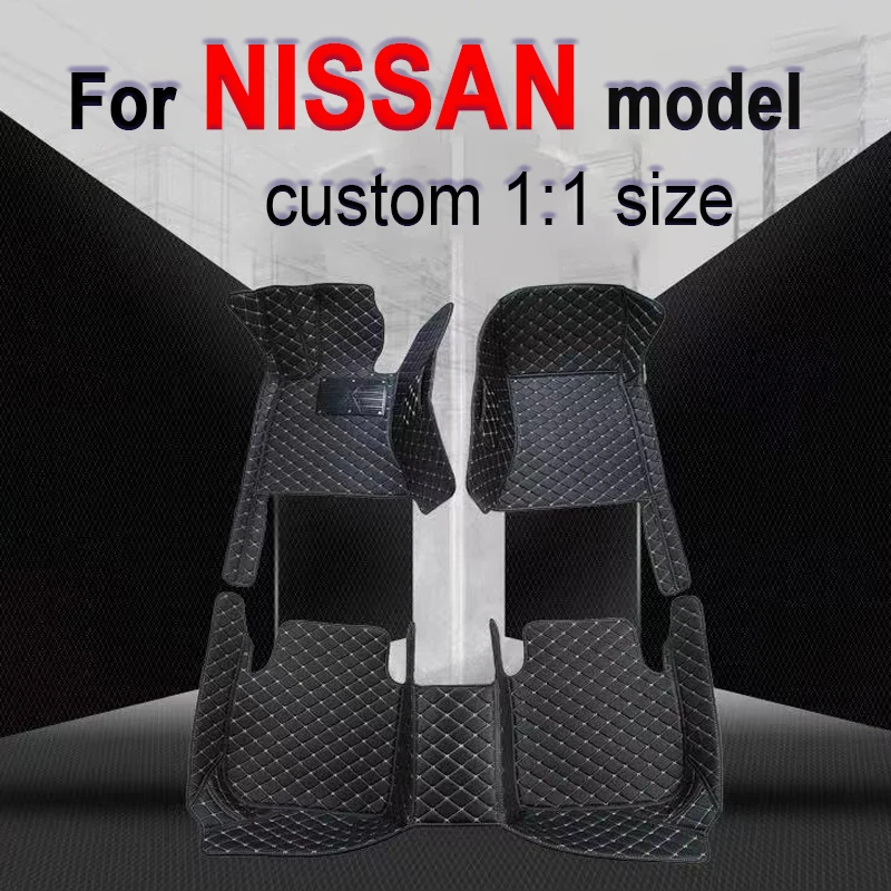 

Custom Car Floor Mats for NISSAN Armada Dualis Frontier Juke Leaf March Tiida Bluebird Rogue Navara GTR 350Z 307Z Car Accessori
