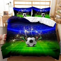 kids football comforter cover queen size american soccer bedding set sports games duvet cover for boys girls children bedspread