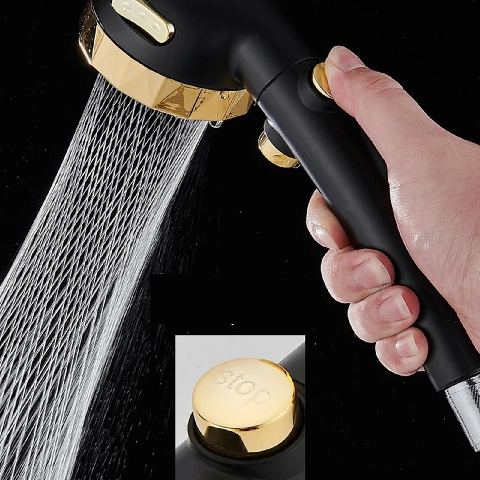 

Вращающаяся на 360 градусов Улучшенная насадка для душа высокого давления, 3 режима, ручная Регулируемая эргономичная насадка для ванной