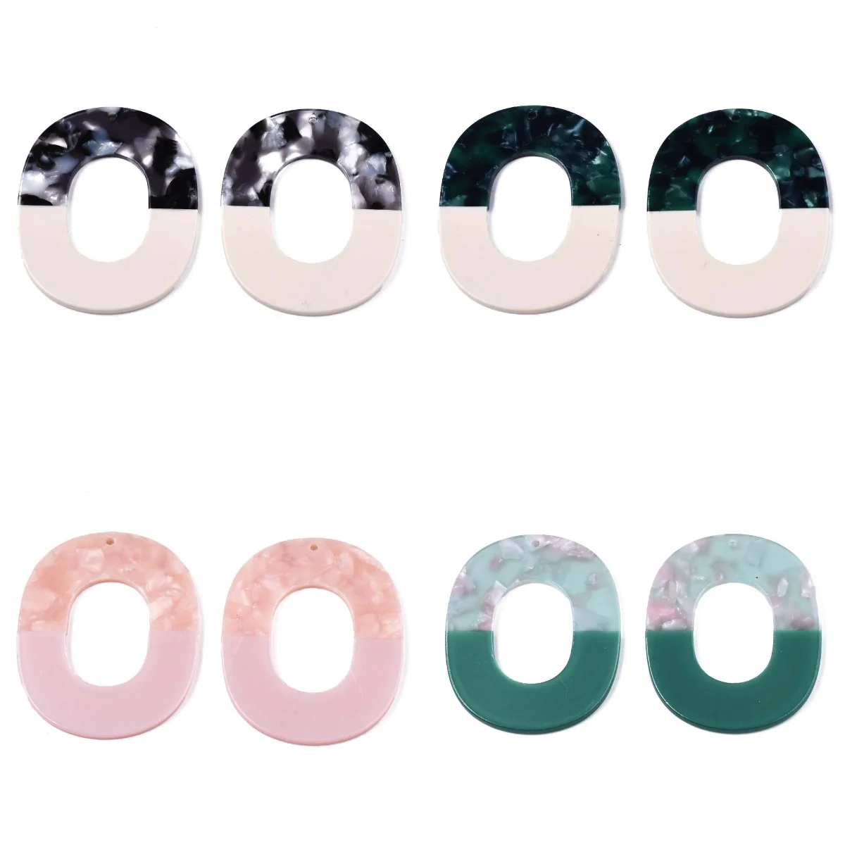 

Pandahall 5Pcs Cellulose Acetate Resin Charms Oval Ring Pendants for Women Dangle Earring Charms DIY Jewelry Making Supplies