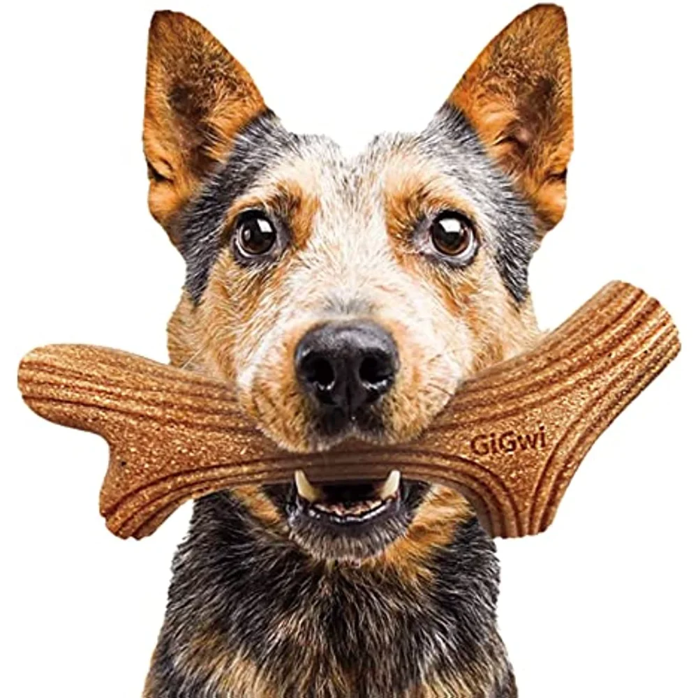 GiGwi Dog Toys Wood Plastic Antlers Series Safe Hard Anti-biting Teeth Big Puppy Pet Teeth Cleaning Interactive Pet Toy Supplies
