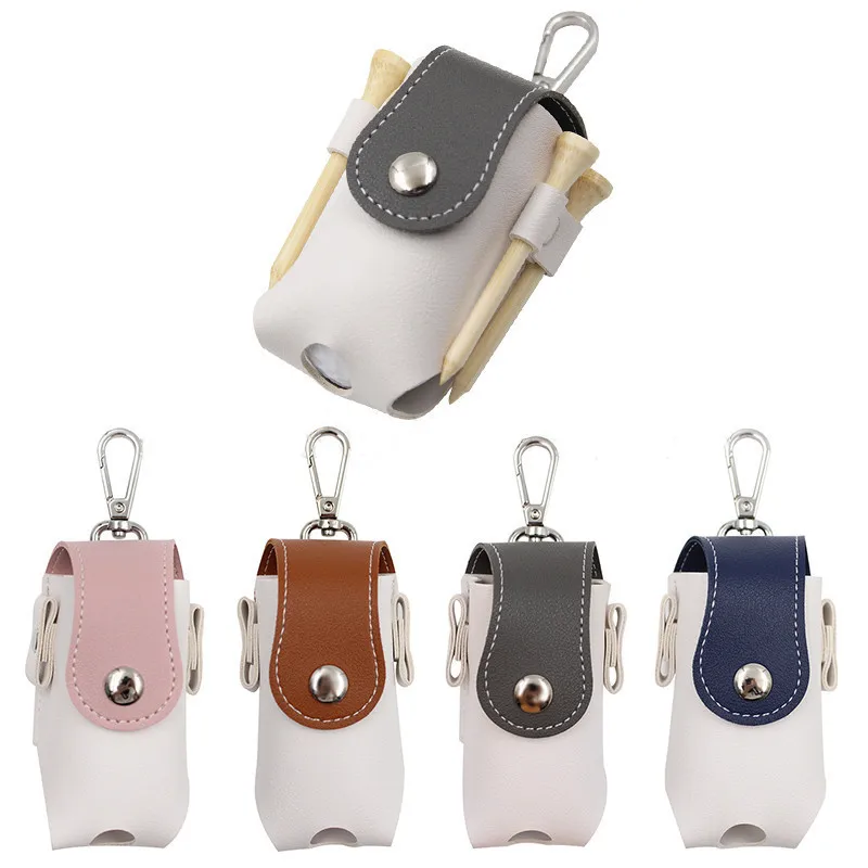 

Розовая мини-сумка для гольфа из искусственной кожи с мячиками для гольфа, подвесная поясная сумка для гольфа, 2 цвета на выбор, коричневый п...