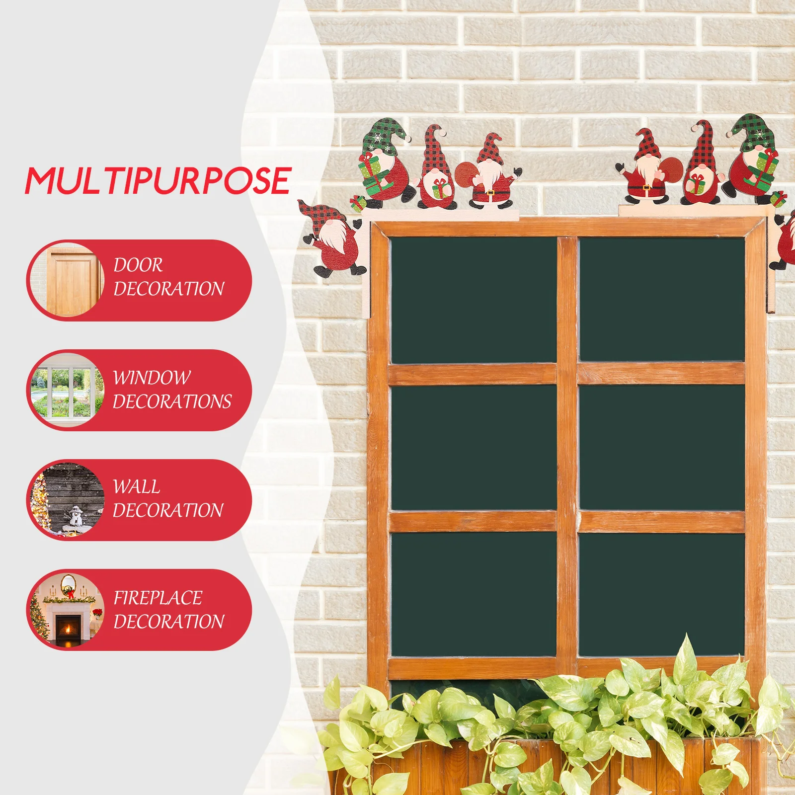 Осенний декор рождественские украшения креативная деревянная угловая дверная