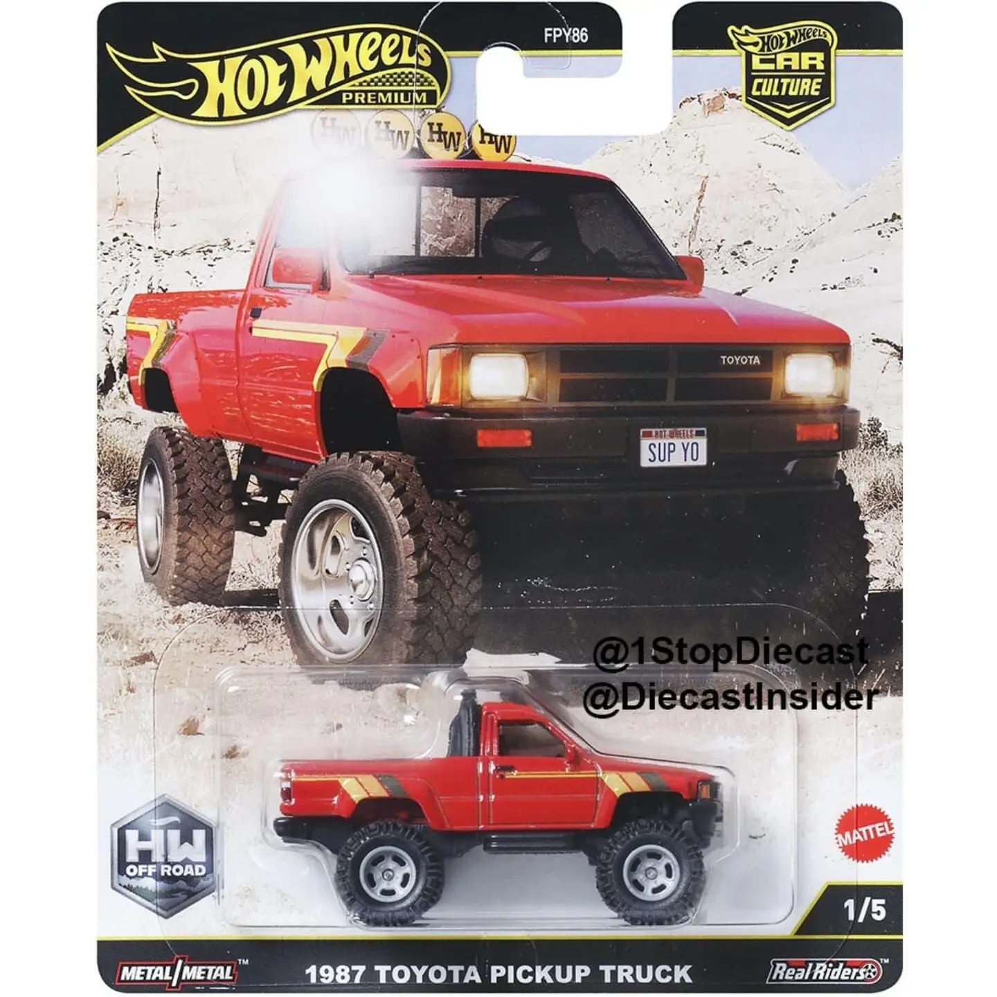 Модель автомобиля Hot Wheels Car Culture Series Off Road Set 1/64 Toyota Pickup Land Rover Sabaru Ford