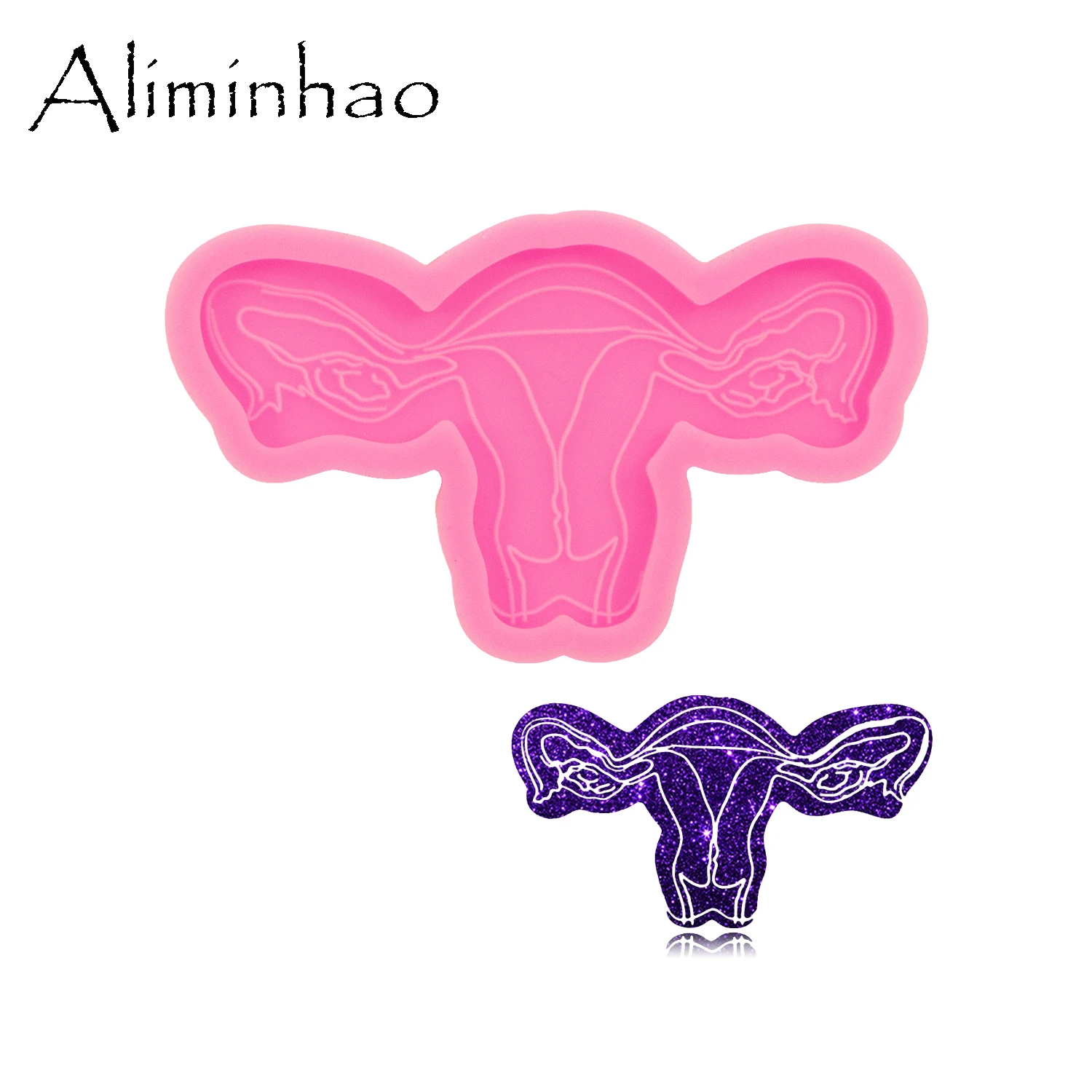 

DY1639 Shiny 1.5in Sockets Resin Uterus Mold for Phone Stand Grip Top, Silicone Molds Epoxy DIY Badge Reel, Chocolate Molds