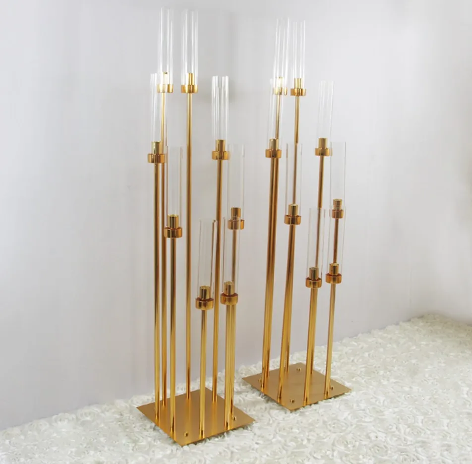 

160PCS Metal Candle Holder Candlestick Glass Tuble Sleeves