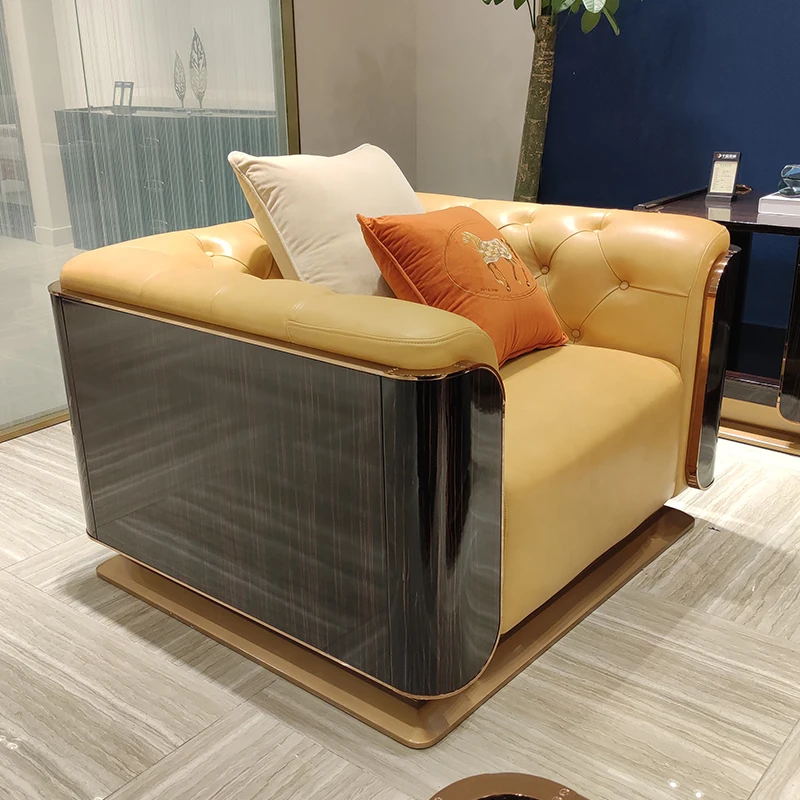Итальянский роскошный кожаный диван для гостиной современная модель в