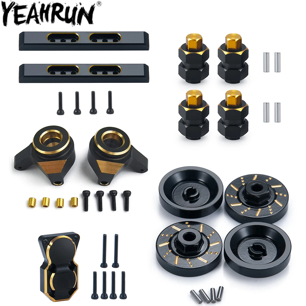 Тяжелый латунный противовес YEAHRUN для рулевых колес, шестигранный адаптер, Накладка для радиоуправляемого гусеничного осевого вала SCX24 1/24, детали для обновления Тяжелый латунный противовес YEAHRUN для рулевых колес, шестигранный адаптер, Накладка для радиоуправляемого гусеничного осевого вала SCX24 1/24, детали для обновления